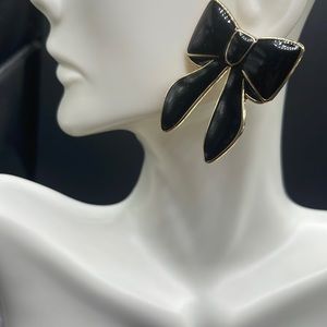 Black Bow Earrings